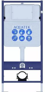 Комплект SET AQUATEK ВЕГА: рама Aquatek Standard INS-0000012 унитаз Вега AQ1905-00 с тонким сиденьем soft-close